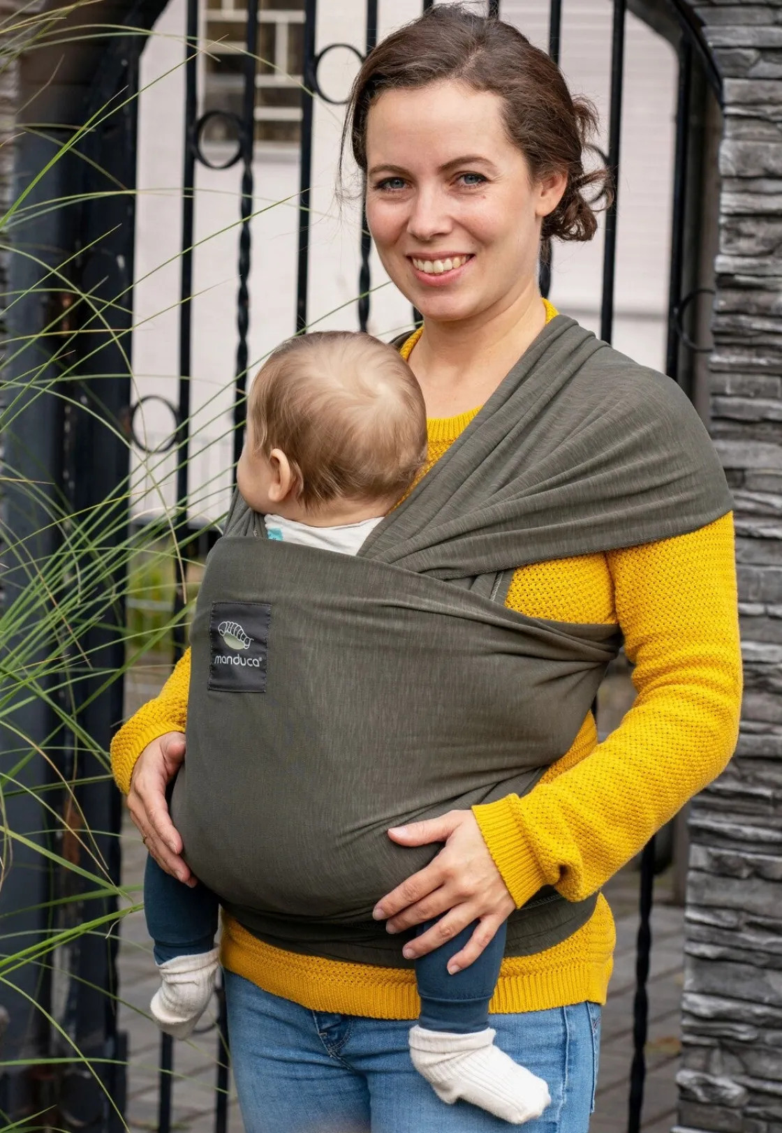 Bæreseler, Strækvikler & Bærestole|Manduca Sling Strækvikle, Olive Grøn