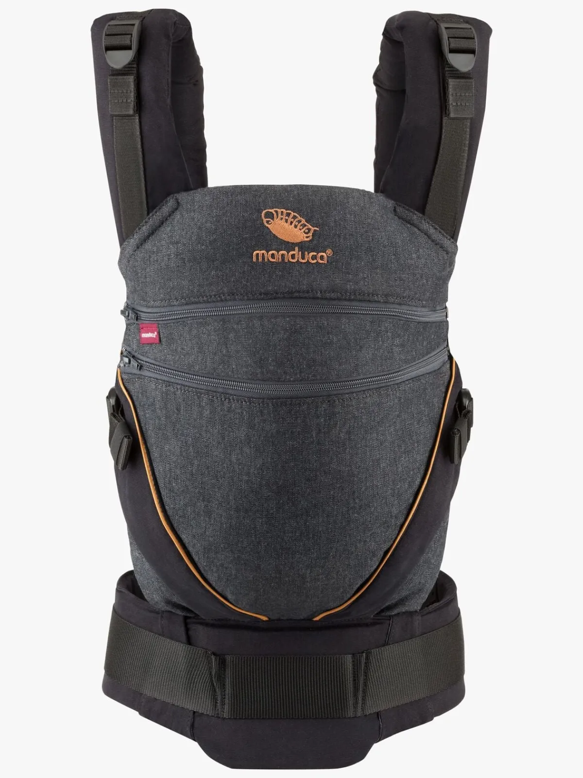 Bæreseler, Strækvikler & Bærestole|Manduca XT Cotton Bæresele, Denimblack-Toffee Sort
