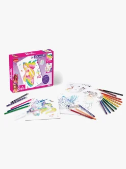 Kreativt Legetøj|Barbie Maped Creativ Akvarelsæt med Skabeloner
