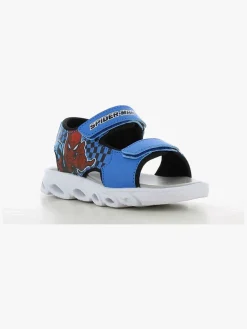 Børn MarvelSpiderMan Sandaler & Klipklapper-Marvel Spiderman Blinkende Sandaler, Cobalt Blue/Black