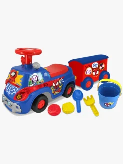 SpideyandFriends Pedal- & Gåbiler-Marvel Spider-Man Lights 'N' Sounds Gåbil med Trailer