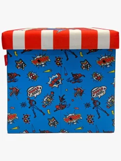 Børnemøbler|MarvelSpiderMan Marvel Spider-Man Puf med Opbevaringsboks, Multifarvet