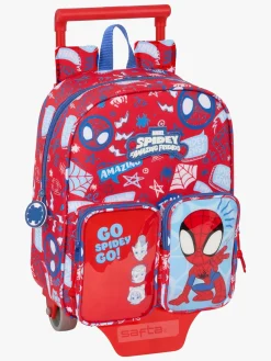 Børn SpideyandFriends Tasker-Marvel Spidey Mini Trolley Kuffert 6L, Rød/Lyseblå