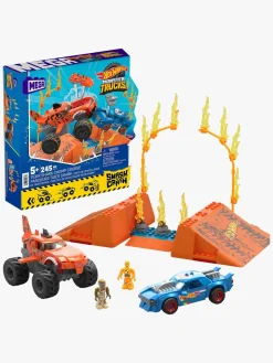 Legetøjsbiler & -Fartøjer|HotWheels Mega Hot Wheels Bilsæt Smash N Crash Tiger Shark Chomp Course, 245 dele
