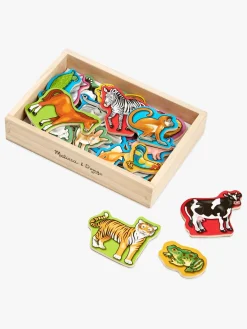 MelissaDoug Kreativt Legetøj|Byggesæt & Lego-Melissa & Doug Dyremagneter i Træ 20 Stk.