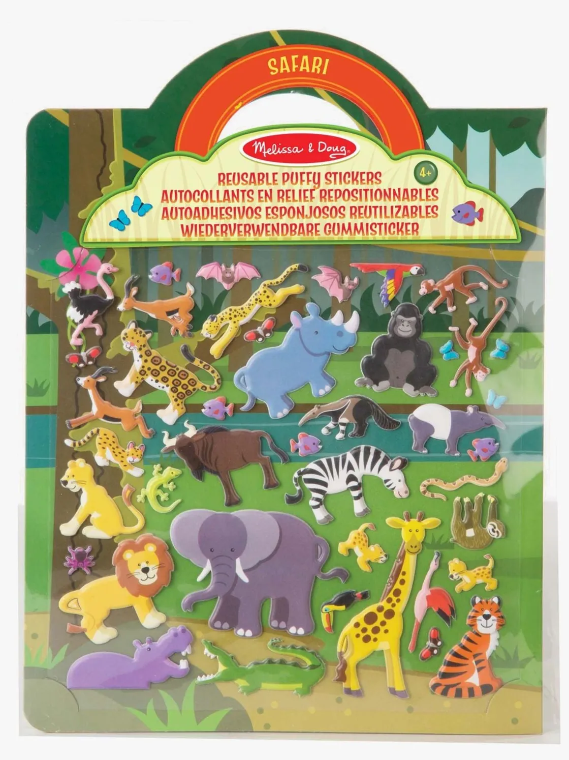 Kreativt Legetøj|MelissaDoug Melissa & Doug Klistermærkebog Safari 42 Stk. Flerfarvet