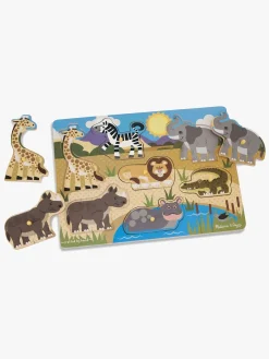 Spil & Puslespil|MelissaDoug Melissa & Doug Knoppuslespil Safari 7 Brikker Flerfarvet