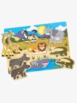Spil & Puslespil|MelissaDoug Melissa & Doug Knoppuslespil Safari 7 Brikker Flerfarvet