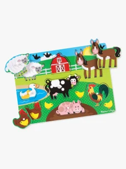 Spil & Puslespil|MelissaDoug Melissa & Doug Knoppuslespil Bondegårdsdyr 8 Brikker Flerfarvet