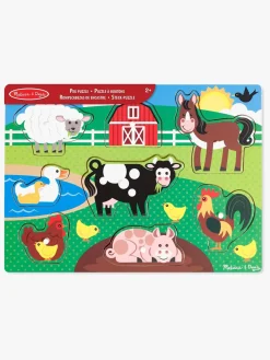 Spil & Puslespil|MelissaDoug Melissa & Doug Knoppuslespil Bondegårdsdyr 8 Brikker Flerfarvet
