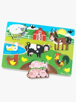 Spil & Puslespil|MelissaDoug Melissa & Doug Knoppuslespil Bondegårdsdyr 8 Brikker Flerfarvet