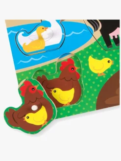 Spil & Puslespil|MelissaDoug Melissa & Doug Knoppuslespil Bondegårdsdyr 8 Brikker Flerfarvet