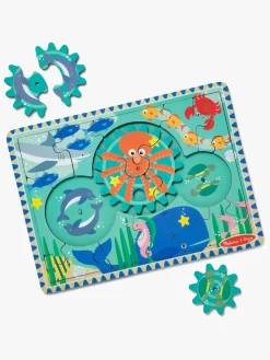 Spil & Puslespil|MelissaDoug Melissa & Doug Puslespil med Tandhjul Havtema 18 Brikker