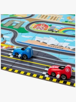 MelissaDoug Spil & Puslespil-Melissa & Doug Racerbane Gulvpuslespil & Legesæt 48 Brikker