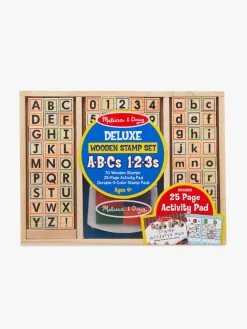 MelissaDoug Kreativt Legetøj-Melissa & Doug Træstempelsæt ABC 123