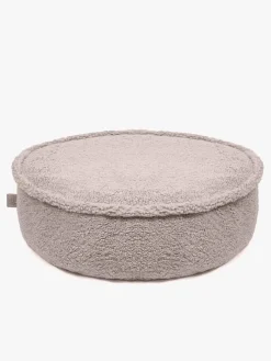 Børnemøbler|Meowbaby Bearly Rundt Puf, Lysegrå