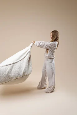 Børn Meowbaby Børnemøbler-Bearly Sækkestol, Cremefarvet