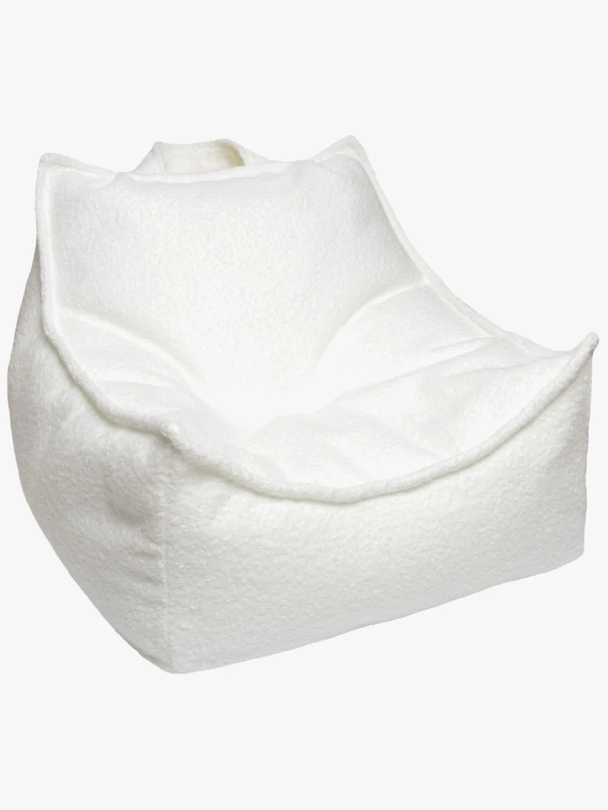 Børnemøbler|Meowbaby Boucle Sækkestol, Hvid