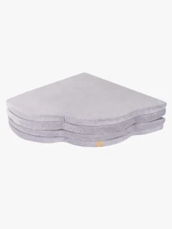 Interiør|Meowbaby Foam Sammenklappelig Legetæppe Velour 160x160, Lysegrå