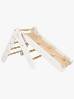 Børnemøbler|Meowbaby Klatretrekant med Klatrevæg, Hvid