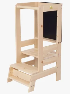 Børnemøbler|Meowbaby Læringstårn med Tegnetavle, Natur