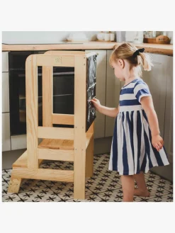 Børnemøbler|Meowbaby Læringstårn med Tegnetavle, Natur