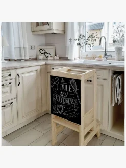 Børnemøbler|Meowbaby Læringstårn med Tegnetavle, Natur