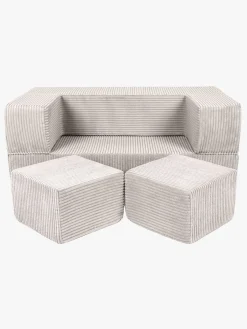 Børnemøbler|Meowbaby Play Aesthetic Cube  Bygbar Sofa, Ecru