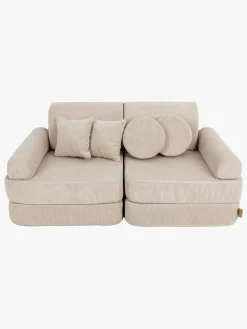 Børnemøbler|Meowbaby Play Pocket  Bygbar Sofa, Ecru