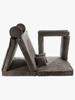 Børnemøbler|Meowbaby Play Premium Bygbar Sofa Kraftig Fløjl 80x50, Brun