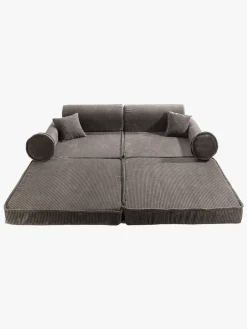 Børnemøbler|Meowbaby Play Premium Bygbar Sofa Kraftig Fløjl 80x50, Brun