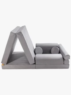 Børn Meowbaby Børnemøbler-Play Premium Slimcord  Bygbar Sofa, Grå