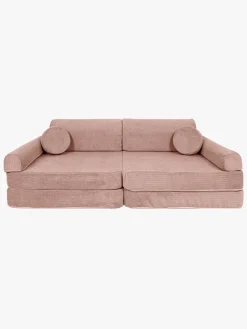Børnemøbler|Meowbaby Play Slimcord  Bygbar Sofa, Pink