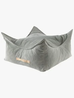 Børnemøbler|Meowbaby Puf Kvadrat Slimcord, Grå