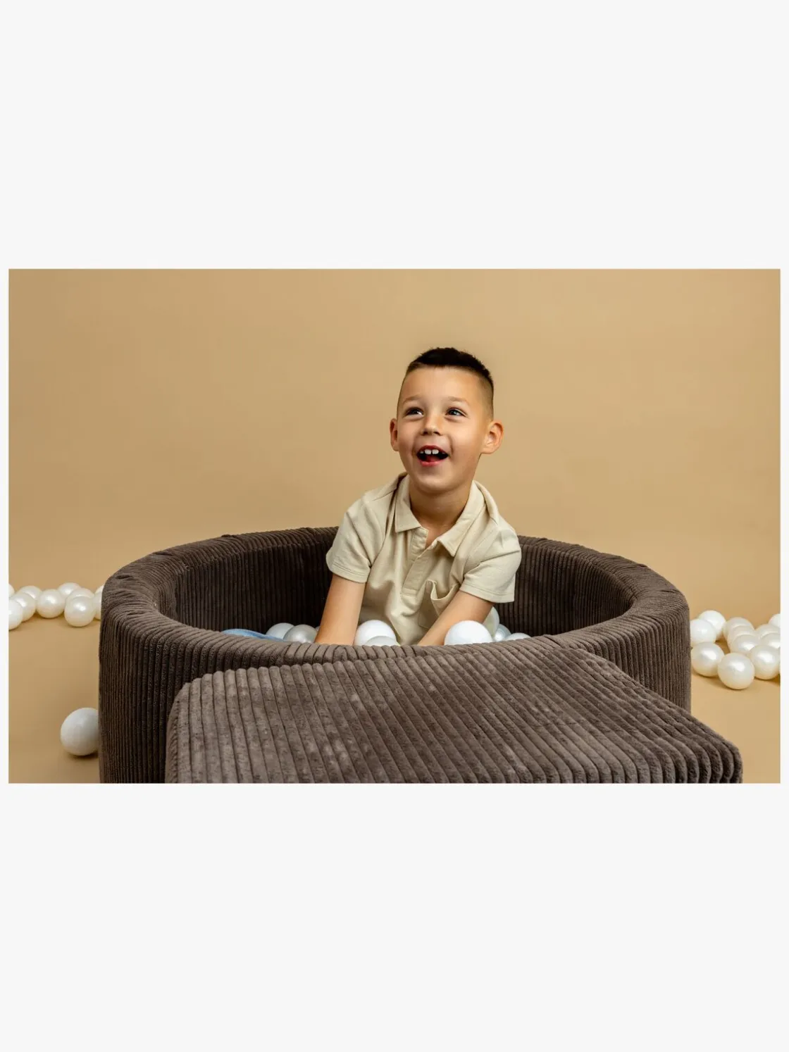 Boldbassiner|Meowbaby Rund Boldbassin Kraftig Fløjl 30x90, Brun