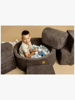 Boldbassiner|Meowbaby Rund Boldbassin Kraftig Fløjl 30x90, Brun