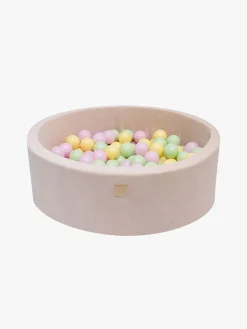 Meowbaby Boldbassiner- Rundt Boldbassin Fløjl 30x90, Ecru