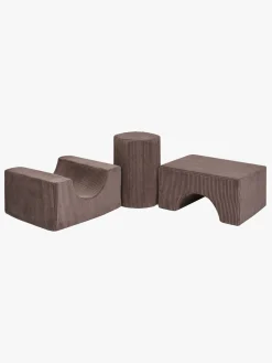 Børnemøbler|Meowbaby Shape Sæt 3 Elementer, Brun