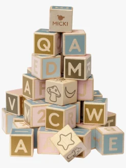 Micki Trælegetøj-Bogstavsklodser 36 Stk.