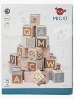 Micki Trælegetøj-Bogstavsklodser 36 Stk.