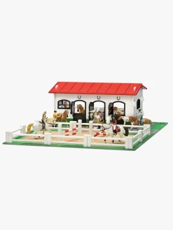 Micki Legetøjsfigurer-Stald m. Hestefold