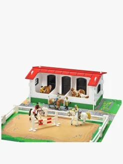 Micki Legetøjsfigurer-Stald m. Hestefold