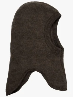 Børn MikkLine Tilbehør|Uldtøj-Mikk-Line Elefanthue Merinould, Dark Brown Melange