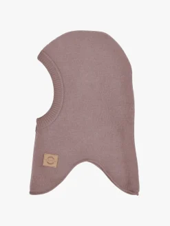 Børn MikkLine Tilbehør|Uldtøj-Mikk-Line Elefanthue Merinould, Twilight Mauve