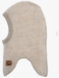 Tilbehør|Uldtøj|MikkLine Mikk-Line Elefanthue Merinould, Melange Offwhite