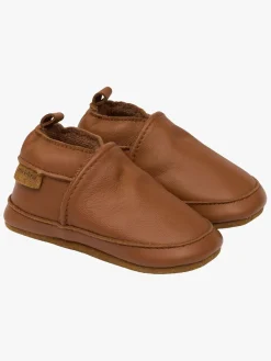 Børn MikkLine Hjemmesko-Mikk-Line Indesko Læder, Cognac