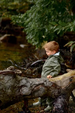 Regntøj|MikkLine Mikk-Line Regnsæt med Seler, Dusty Olive