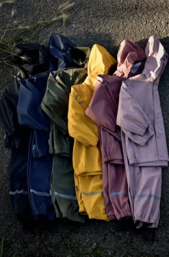 Regntøj|MikkLine Mikk-Line Regnsæt med Seler, Dusty Olive