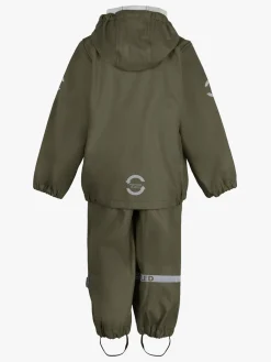 Regntøj|MikkLine Mikk-Line Regnsæt med Seler, Dusty Olive