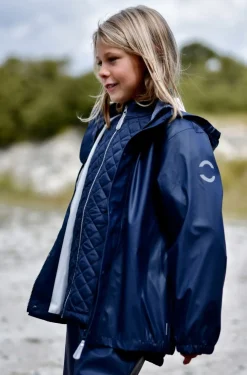 Regntøj|MikkLine Mikk-Line Regnsæt med Seler, Blue Nights